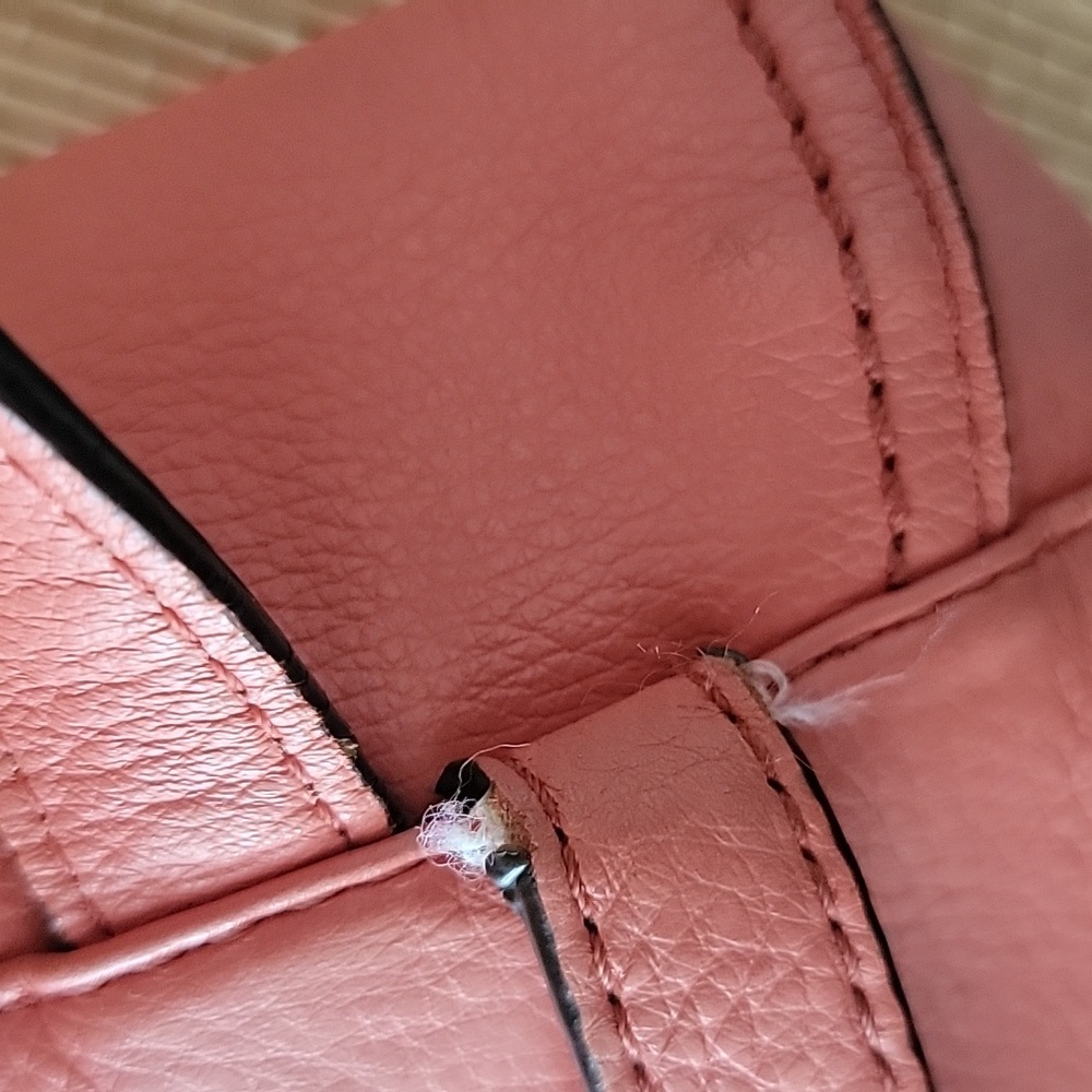 Coach Park Coral Pebbled Leather Turnlock Drawstring Closure Backpack - Picture 10 of 15